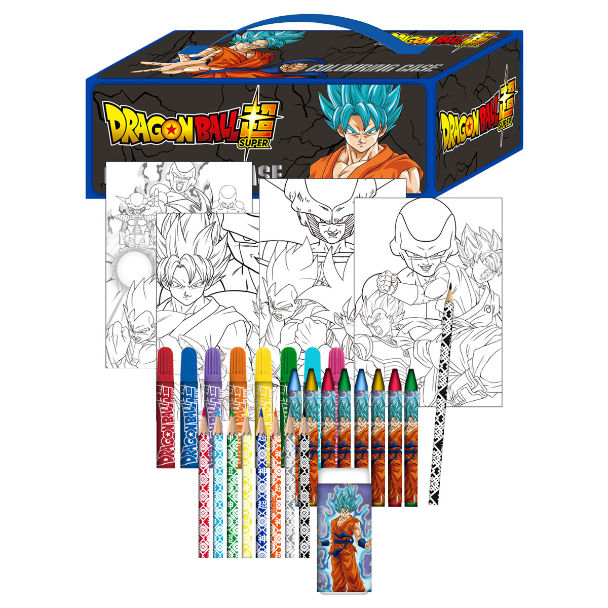 DRAGON BALL-Conjunto p/ Colorir de 52 pcs-3 niveis