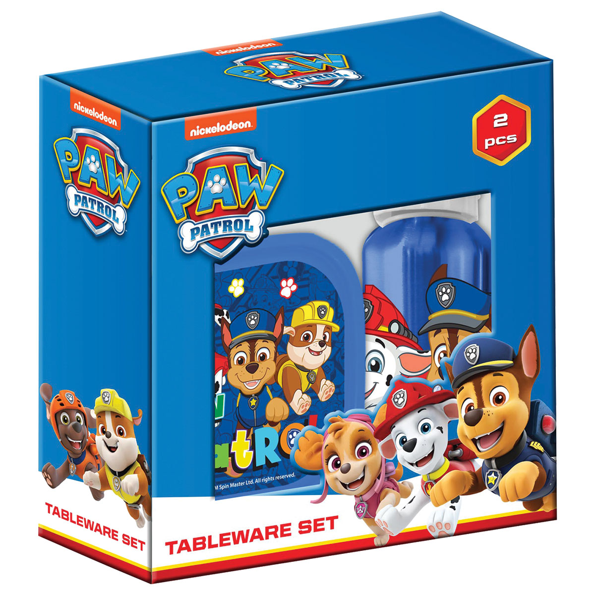 PAW PATROL-AZUL-Set c/ Cantil de Aluminio 400ml+Merendeira