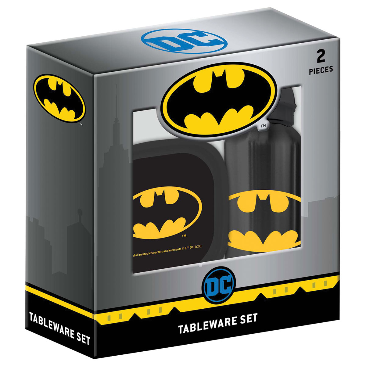 BATMAN-Set c/ Cantil de Aluminio 400ml+Merendeira