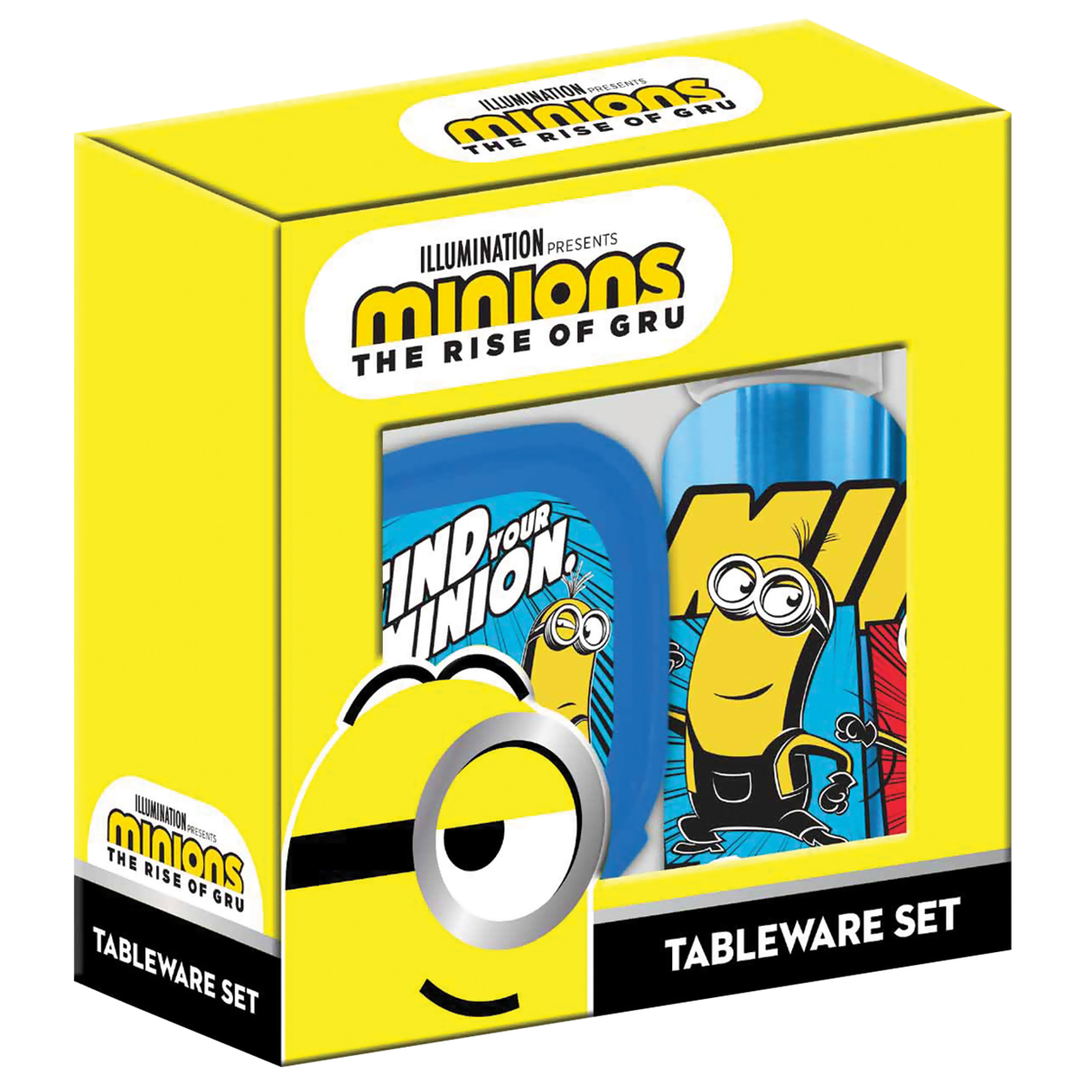 MINIONS- Set c/ Cantil de Aluminio 400ml+Merendeira