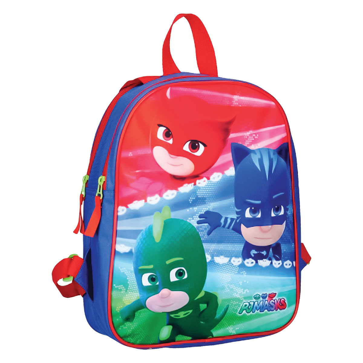 PJ MASKS-Mochila Junior - Reversível 26x32x11cm