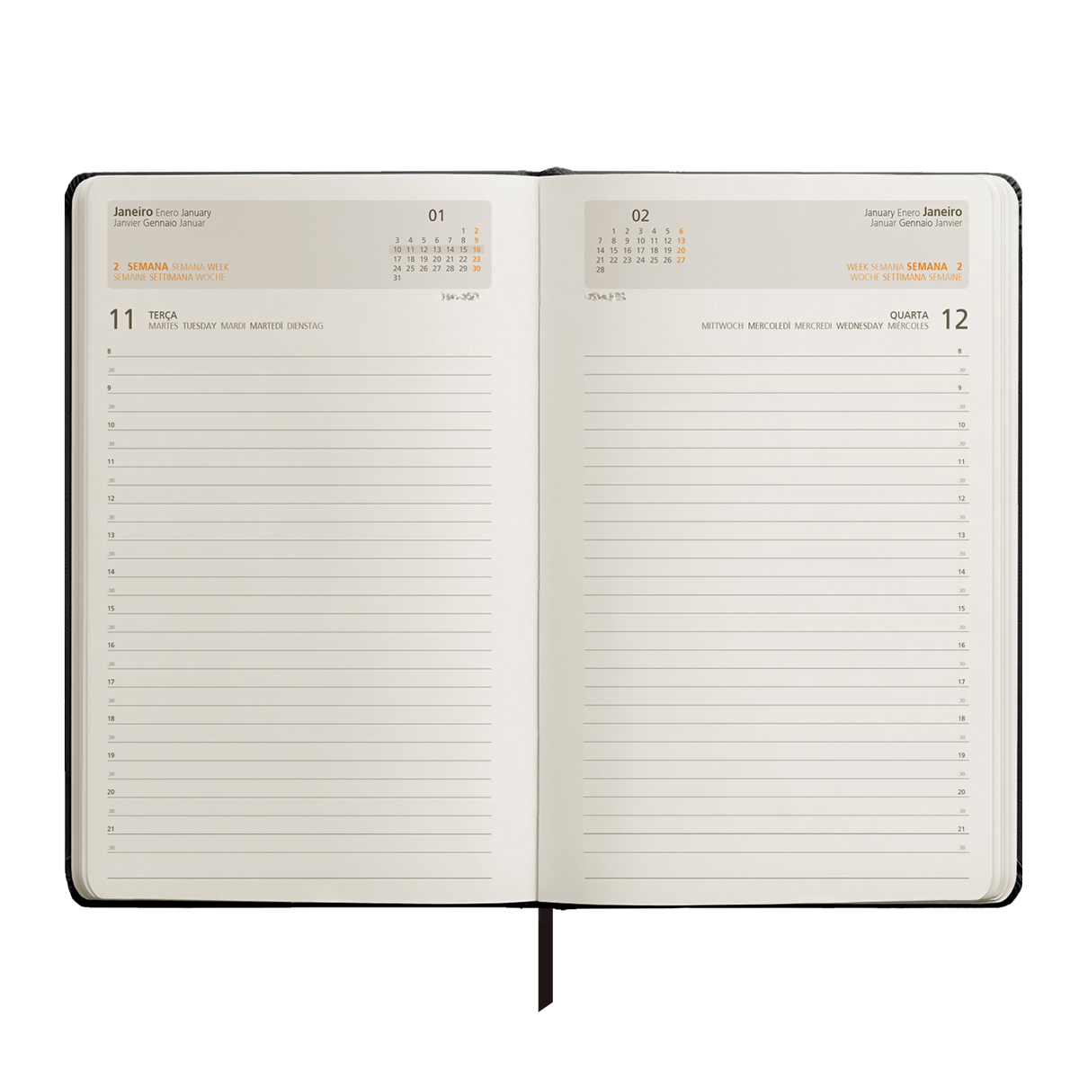 MITOS EDGE LUX-Agenda Diaria (13X21CM-P18) papel marfim