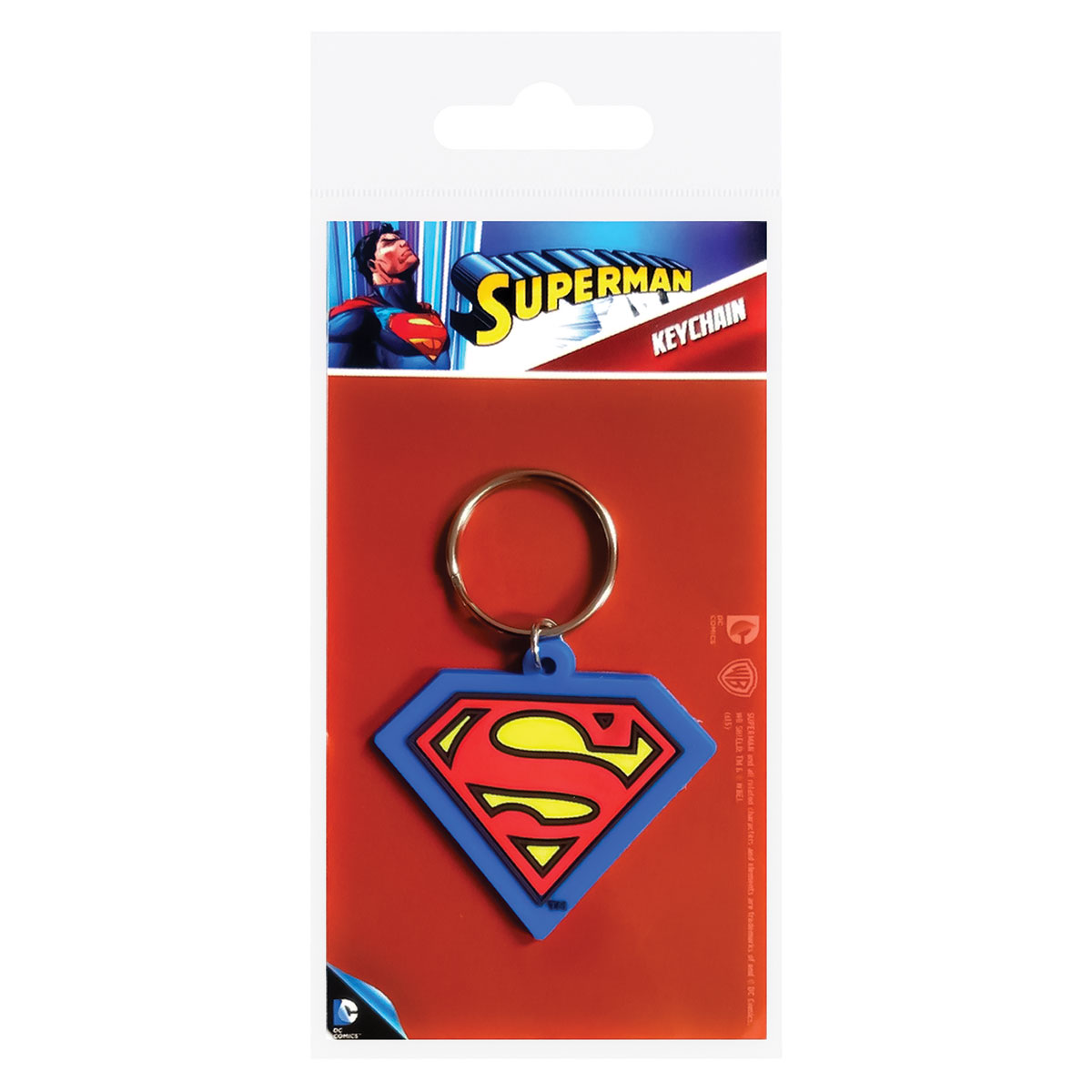 SUPERMAN-SHIELD-Porta-Chaves de Borracha