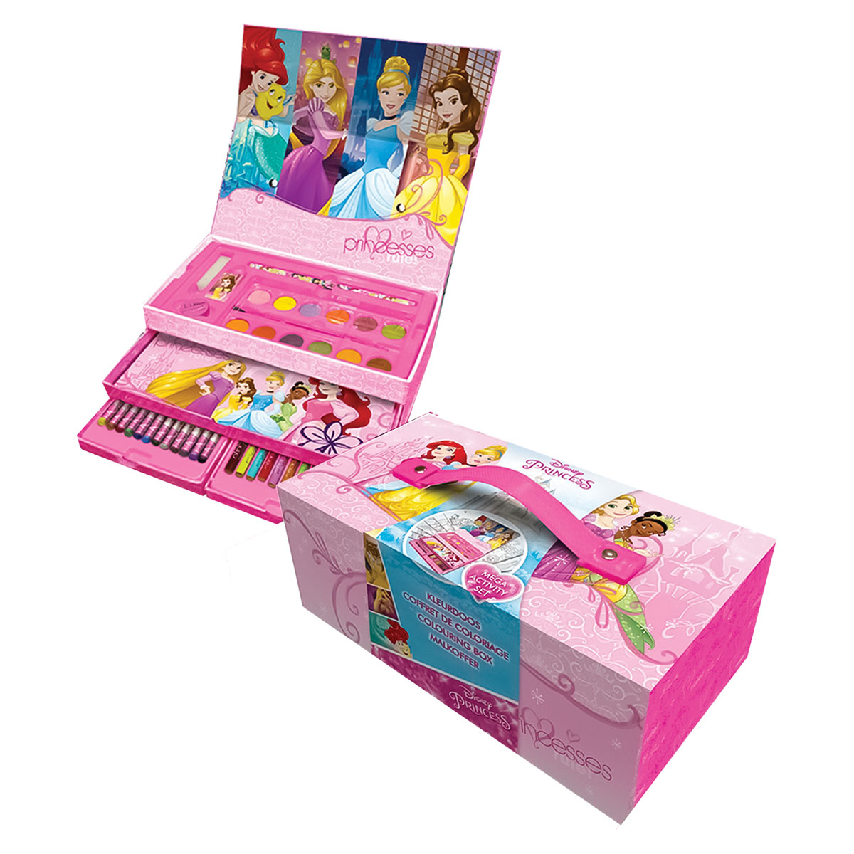 PRINCESAS-Conjunto para Colorir de 52 pcs c/ 3 niveis