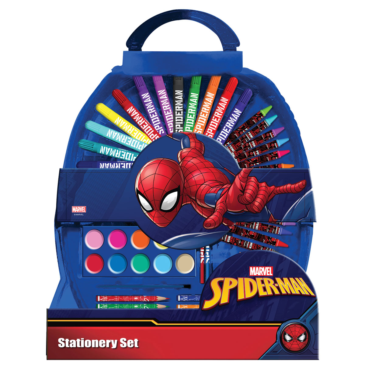 SPIDER-MAN-Set p/ Colorir em Blister Meia Lua-50 Peças