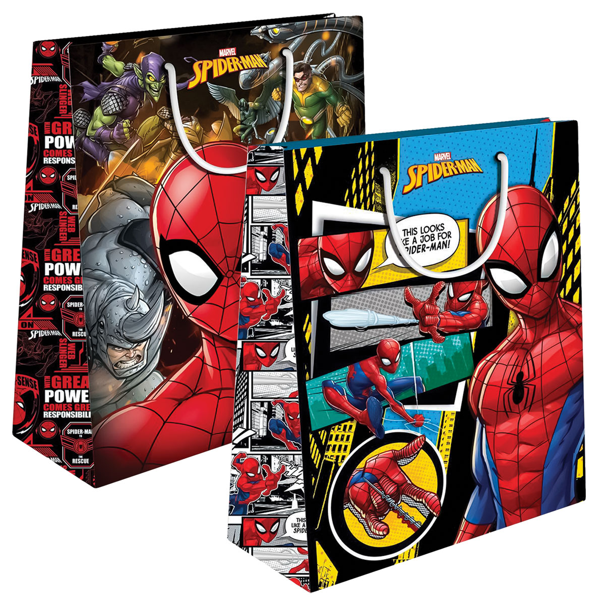 SPIDER-MAN-Saco Prenda-Grande-33x45x10cm-2 Designs