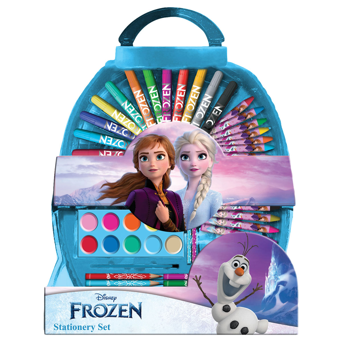 FROZEN-Set p/ Colorir em Blister Meia Lua-50 Peças