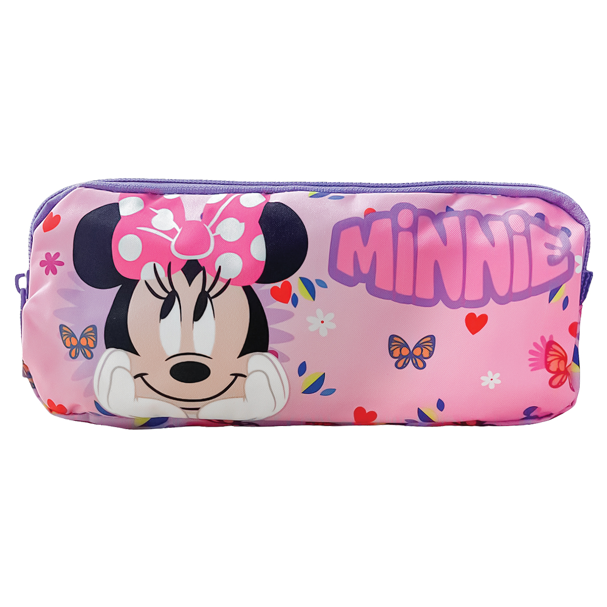 MINNIE-LOVELY-Estojo Duplo com Zipper 21x9x6cm