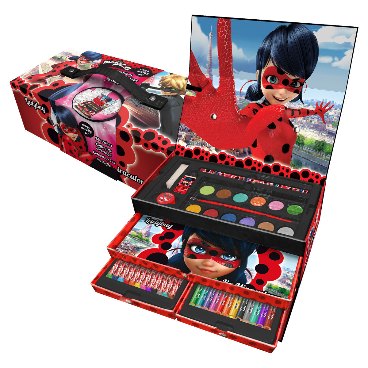 Ladybug-Conjunto para Colorir de 52 pcs c/ 3 niveis