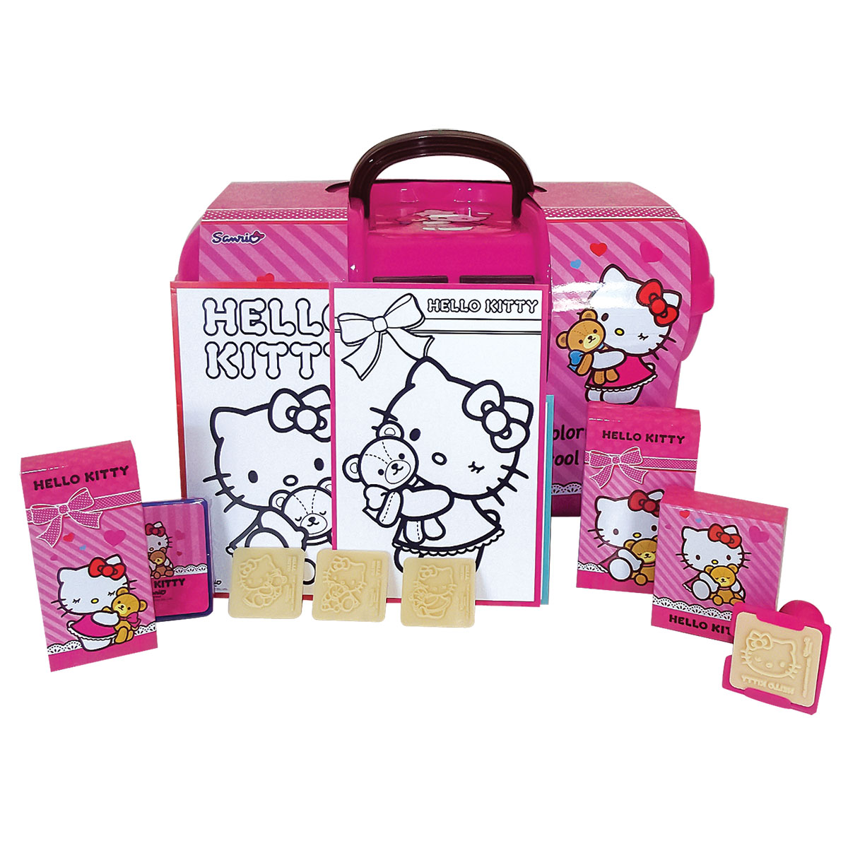 Hello Kitty-Kit didatico  pintura tool box colouring case