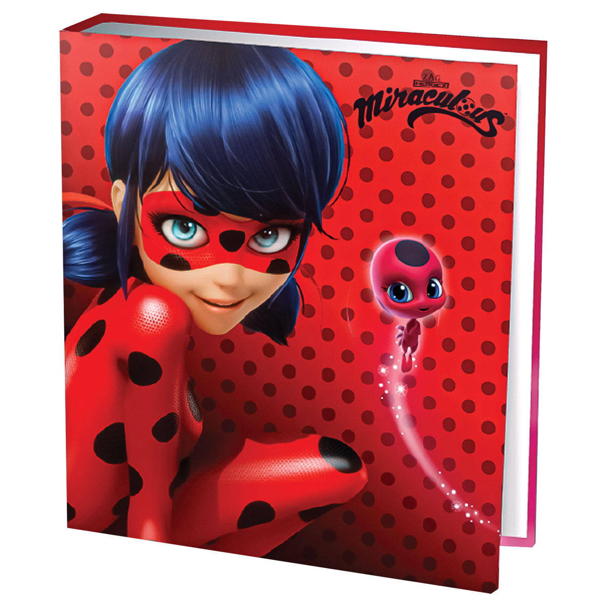 LADYBUG-REDst-Dossier A4 cartão lombada larga 2 argolas