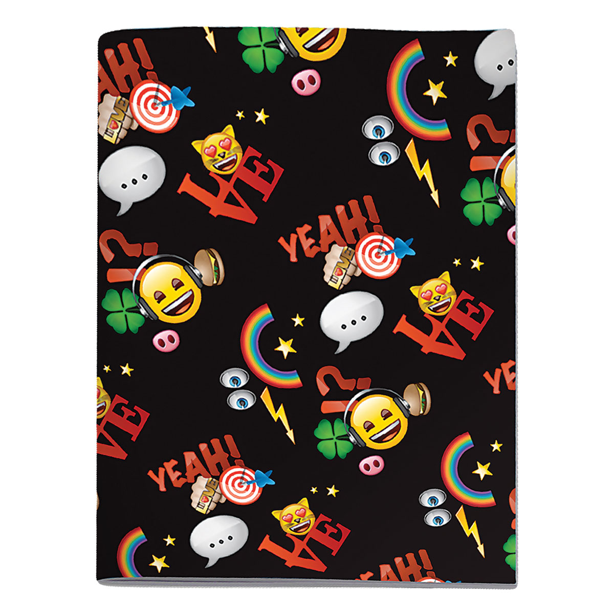 Emoji-Caderno A4 agrafado linhas 48f 80g capa PP