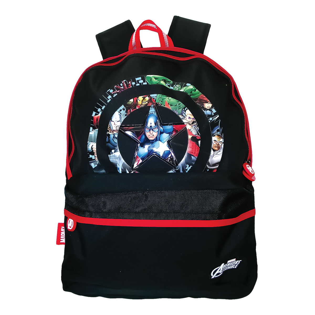 AVENGERS-Mochila Grande c/2 fechos 30x40x16cm