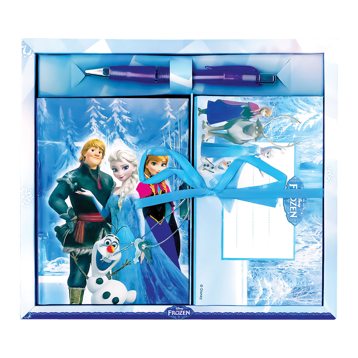 Frozen-Set c/Diário 11x15cm 56fl+12fls Carta+6Envelope+Esfer