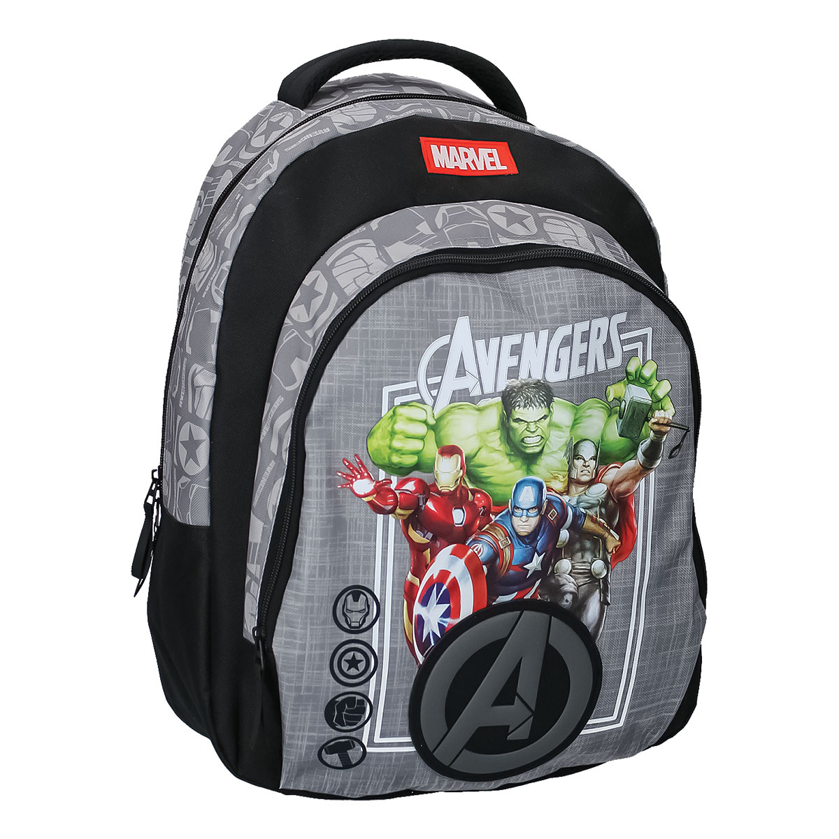 Avengers Gteam-Mochila Grande c/2 fechos 34x44x15cm