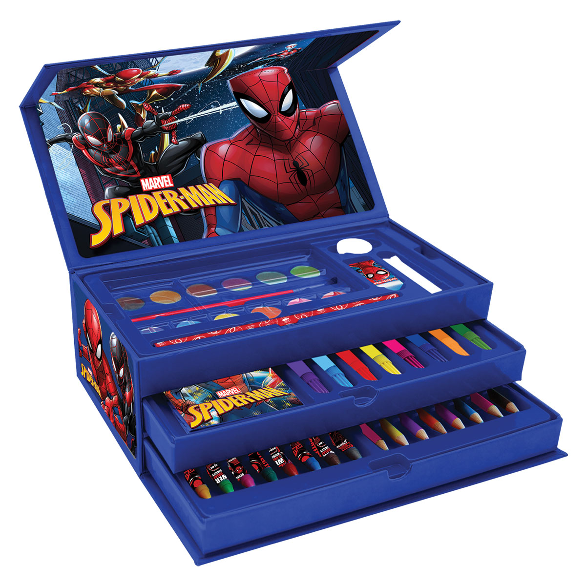 SPIDER-MAN-Conjunto p/ Colorir - 52 pcs - 3 niveis