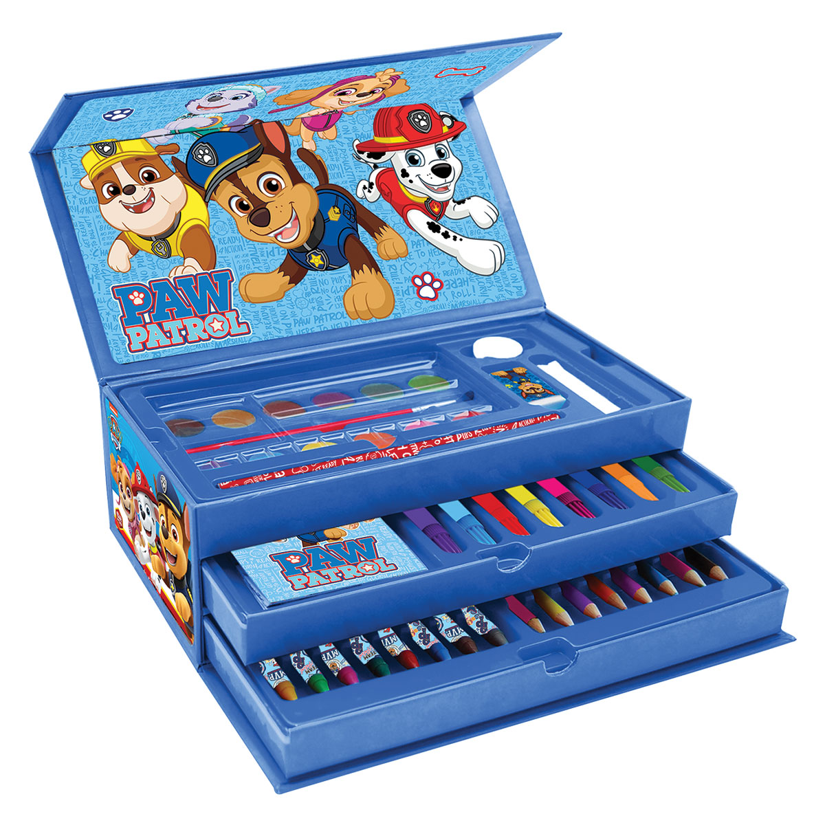 PAW PATROL-Conjunto p/ Colorir - 52 pcs - 3 niveis