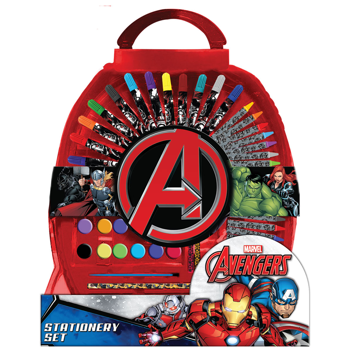 Avengers-Set p/Colorir Blister Meia Lua-50 Peças