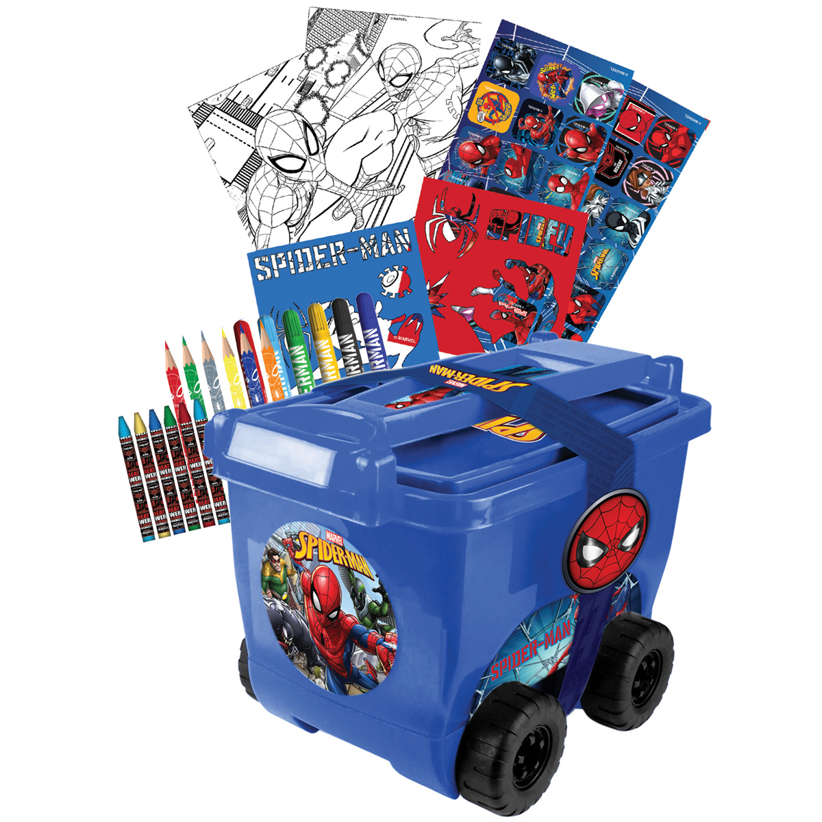 Spiderman-Trolley com pega&carga-30.1X23.5X23cm