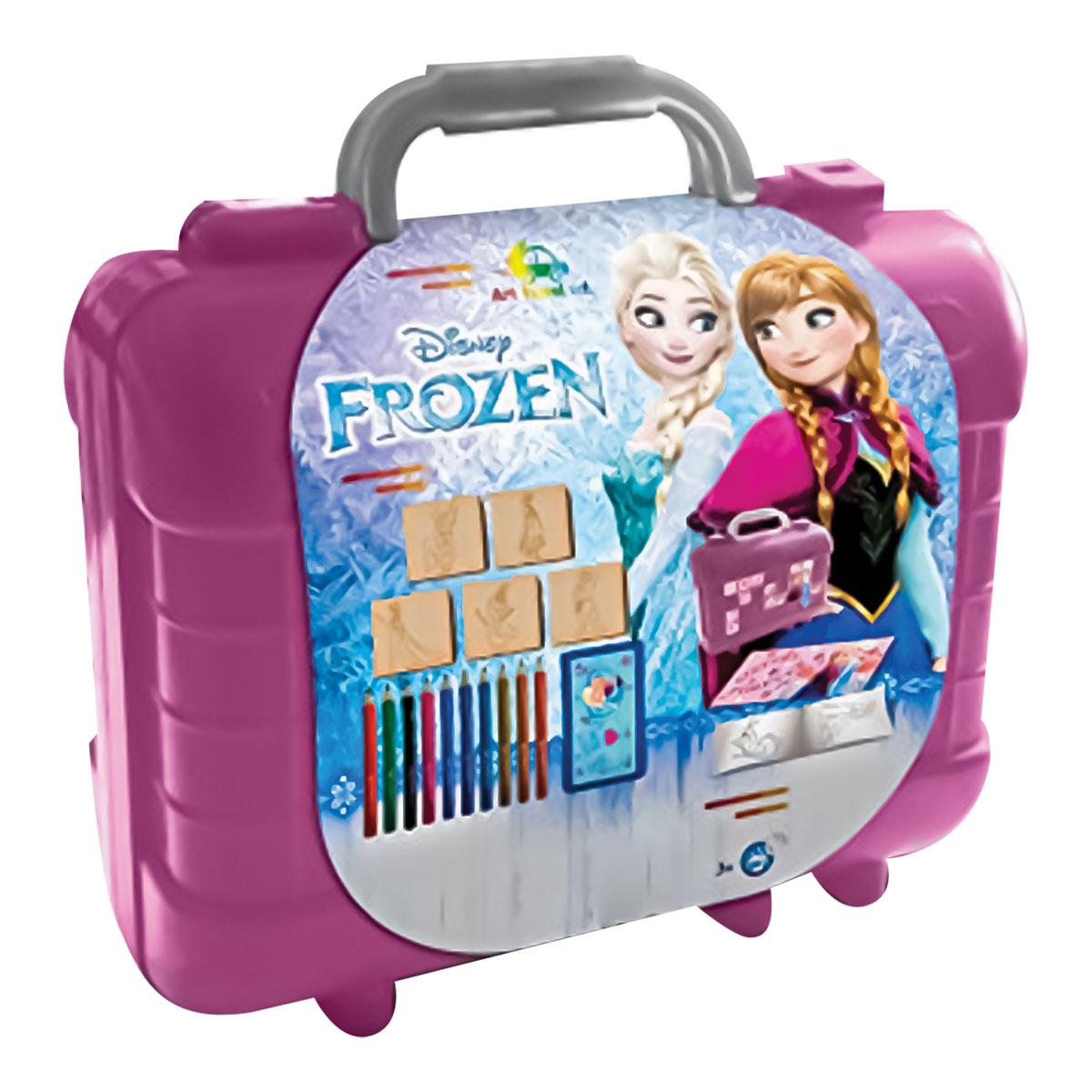 Frozen-Mala 5Carimbo+AlmTinta+10Lápis+Livro Jogos+64Etiqueta