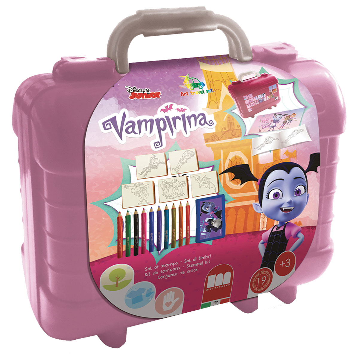 Vampirina-Mala 5Carimbo+AlmTinta+10Lápis+Livro Act.+64Etique