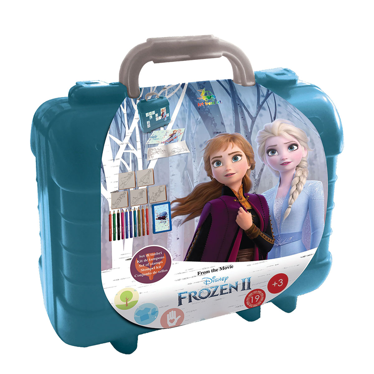 FROZEN2-Mala 5Carimbo+AlmTinta+10Lápis+Livro Act.+64Etiqueta