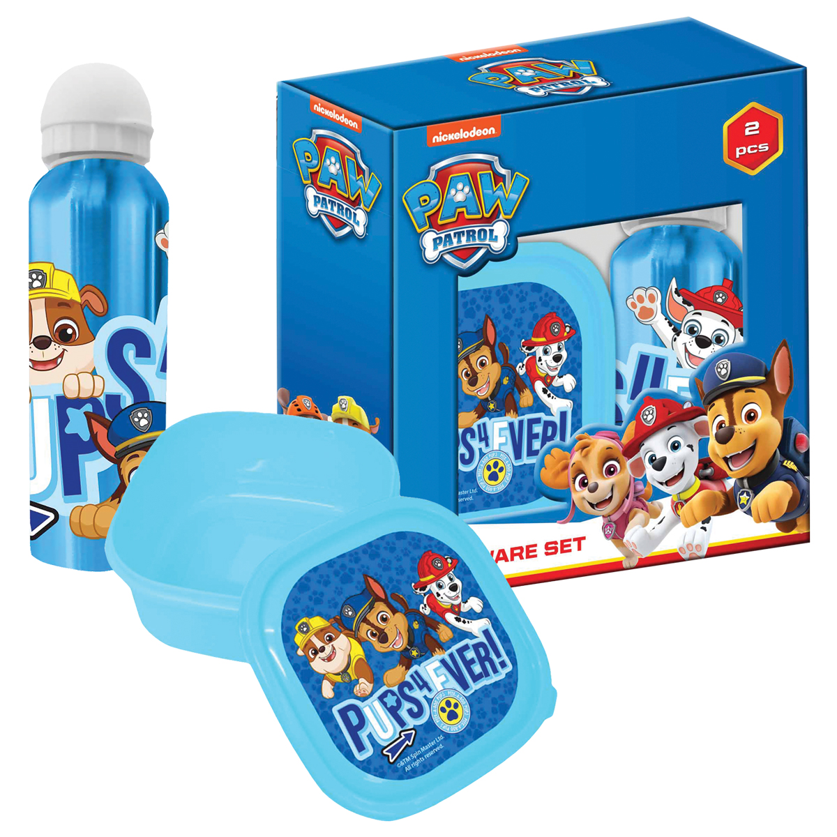 PAW PATROL-Set c/ Cantil de Aluminio 400ml+Merendeira