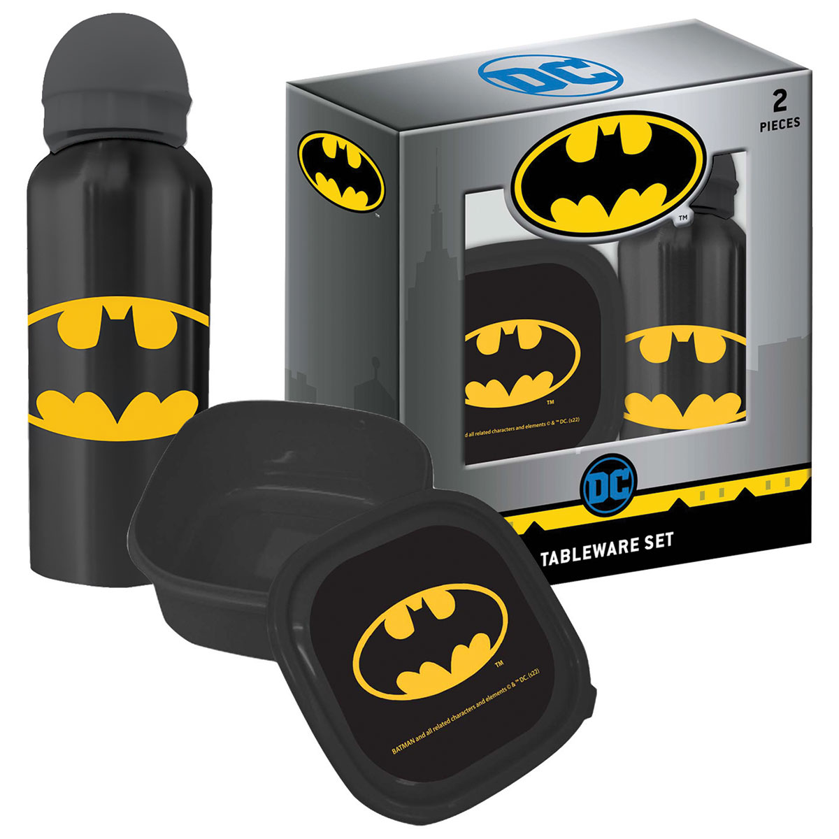 BATMAN-Set c/ Cantil de Aluminio 400ml+Merendeira