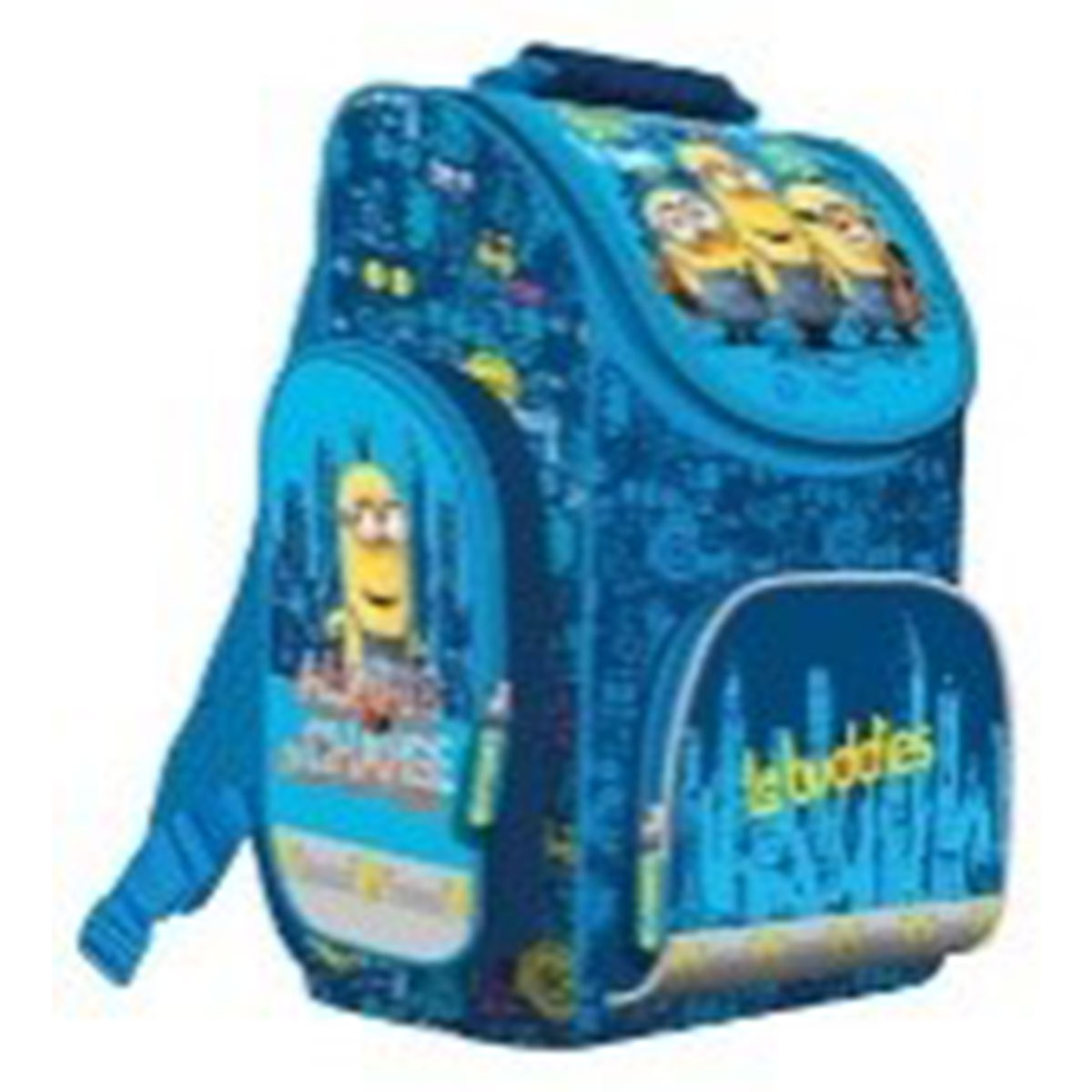 MINIONSc1-Mochila c/ 2 bolsos laterais 30x40x16cm