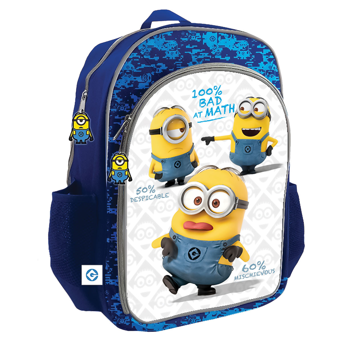 Minions BM-Mochila Grande c/2 fechos 30x40x16cm