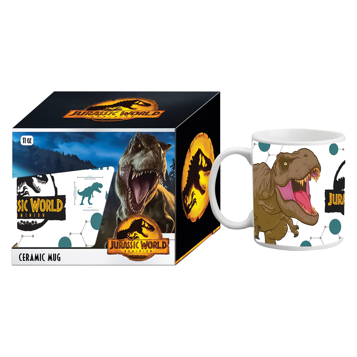 Jurassic World-Caneca Cerâmica 11oz/300ml Caixa Presente