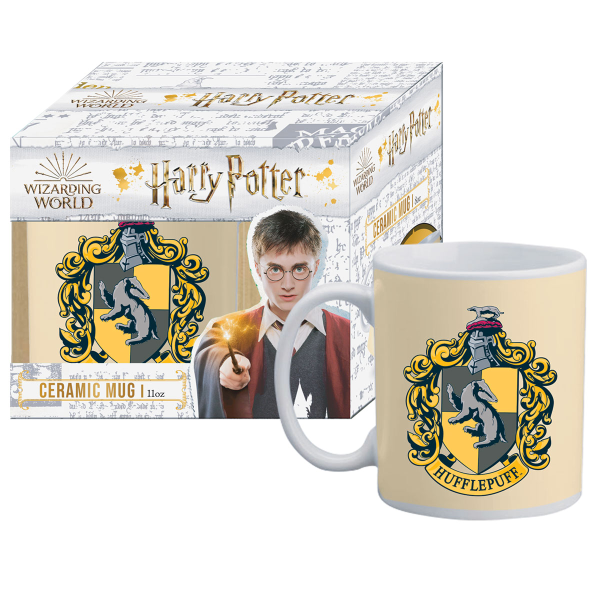 Harry Potter-Hufflepuff-Caneca Cerâmica 11oz Caixa Presente