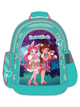 ENCHANTIMALS-Mochila c/ 2 bolsos laterais 30x40x16cm