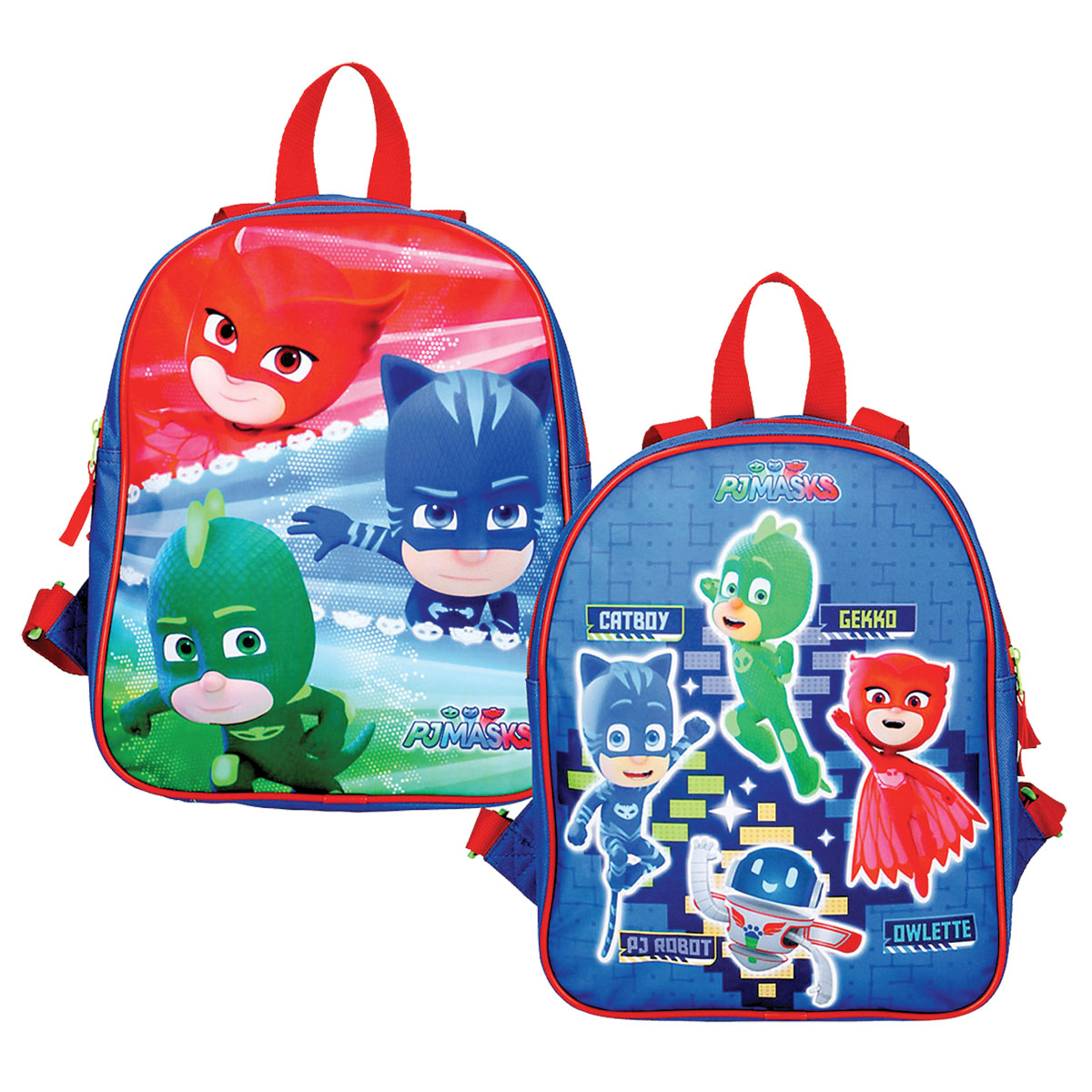 PJ MASKS-Mochila Junior - Reversível 26x32x11cm