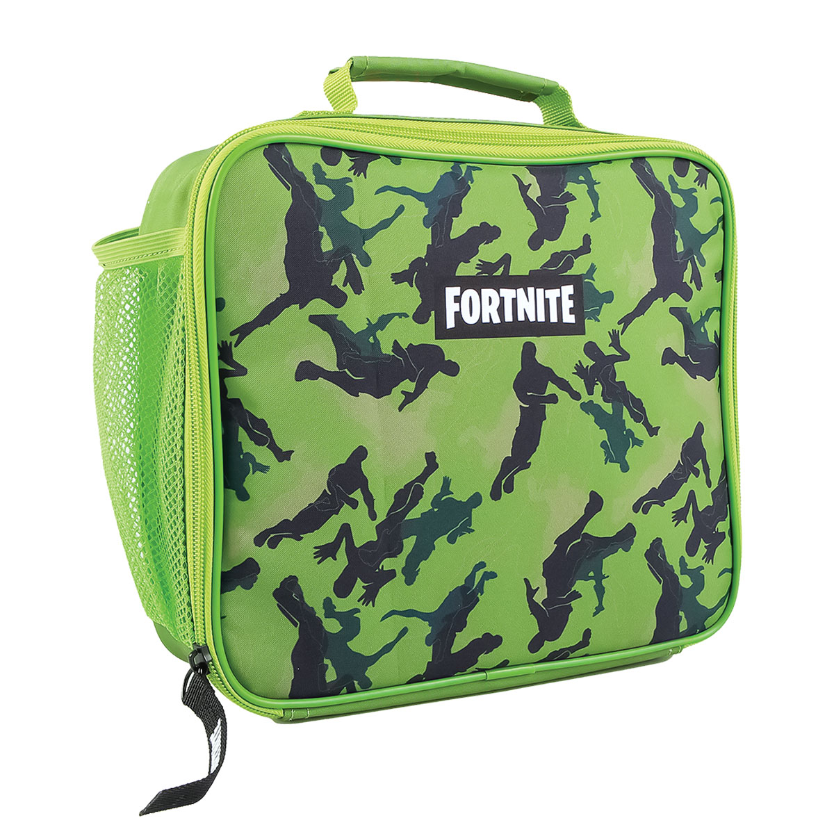 FORTNITE-Saco de lanche com bolso mesh - Verde 22x18x8cm