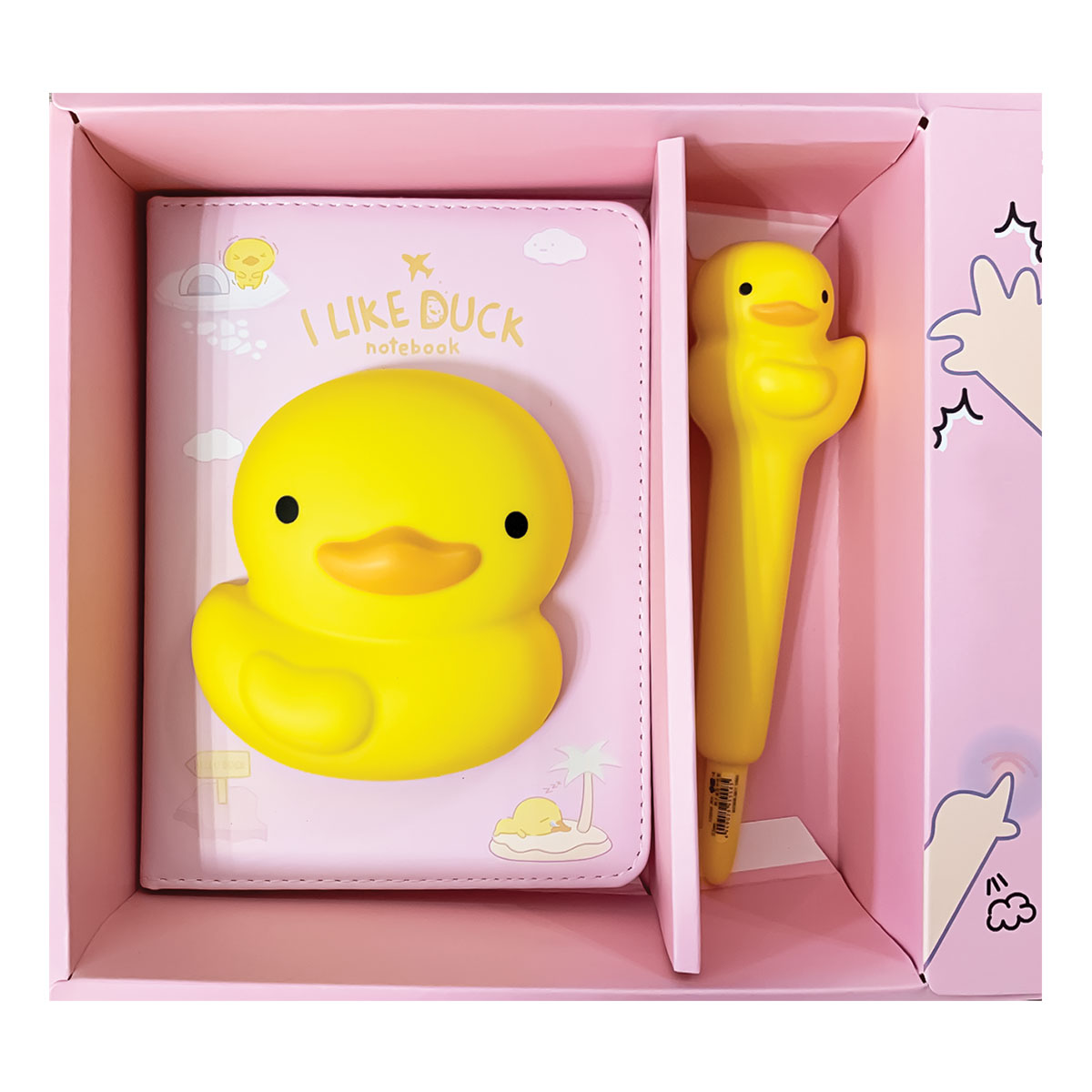 CUTIE CT-Set Caderno+Caneta Squishy em Cx Presente-Pato