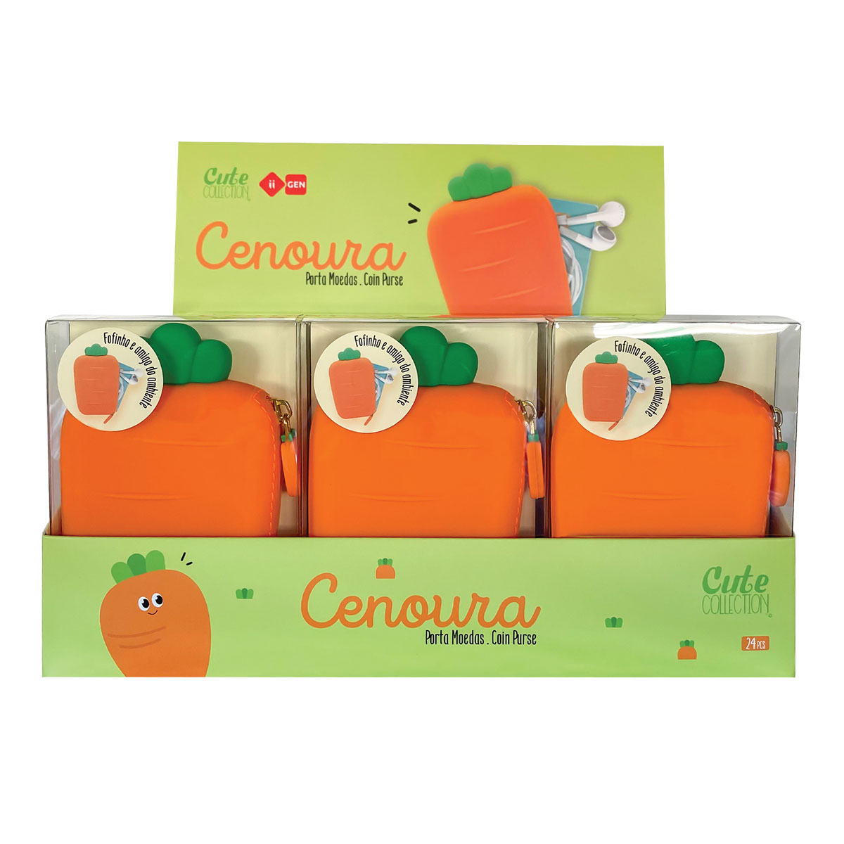 CUTE CT-Porta Moedas-Cenoura