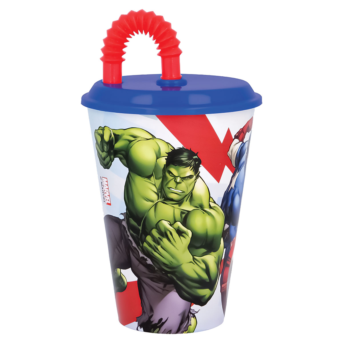 AVENGERS-Copo Reutilizável PP com Palhinha 430ml