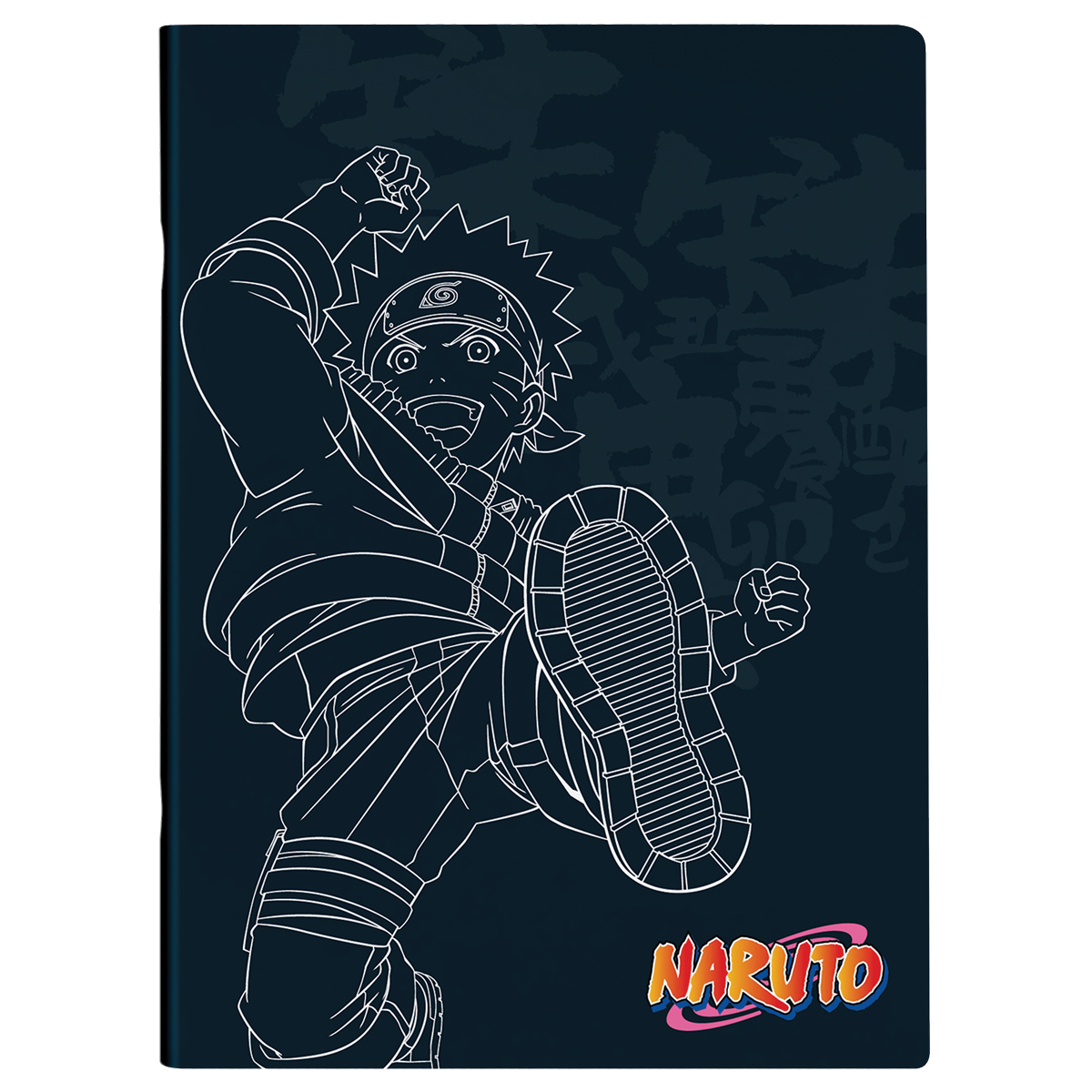 NARUTO-Caderno A4 agrafado linhas 80 fls