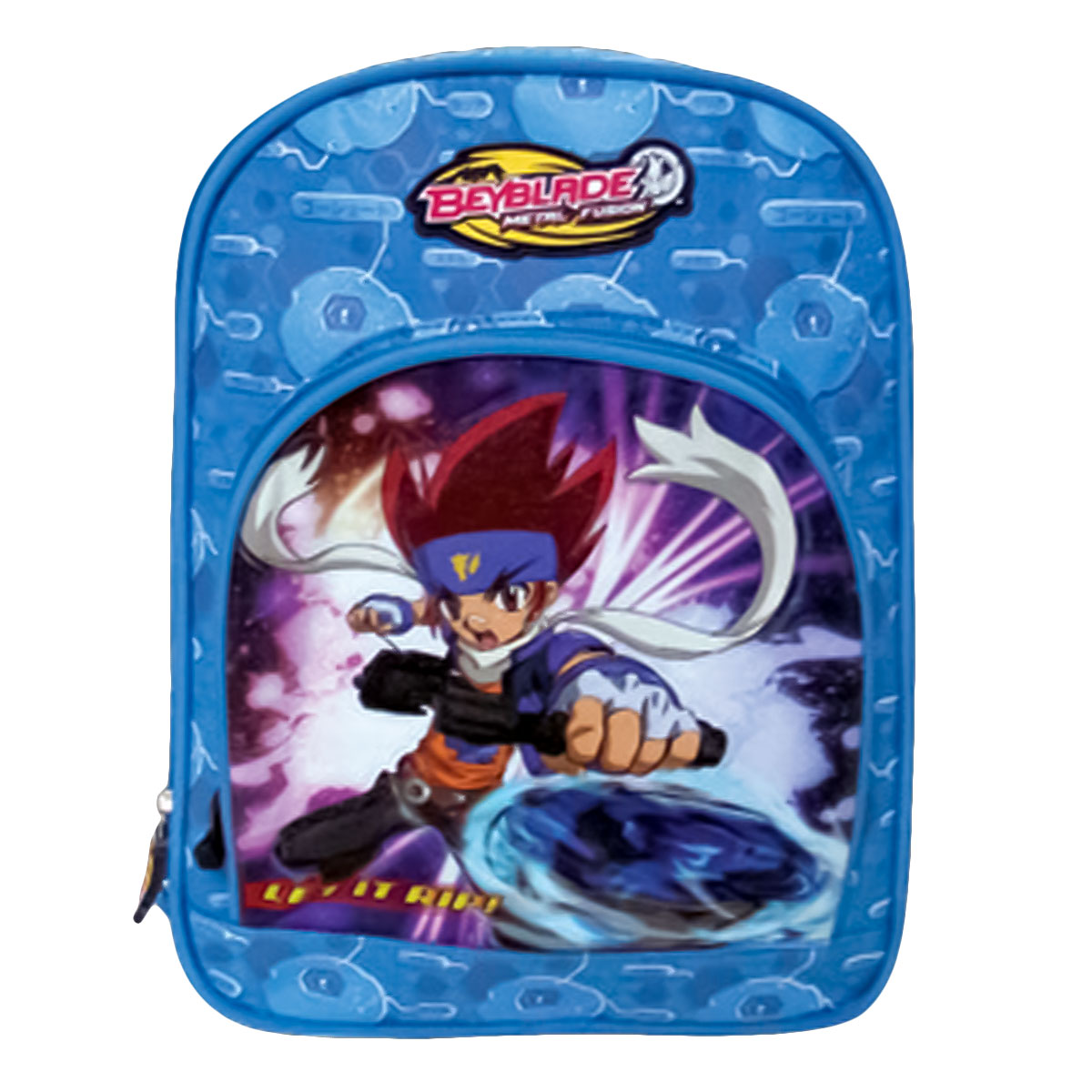 BEYBLADE BLUE-Mochila Junior c/ 2 fechos 22x30x10cm