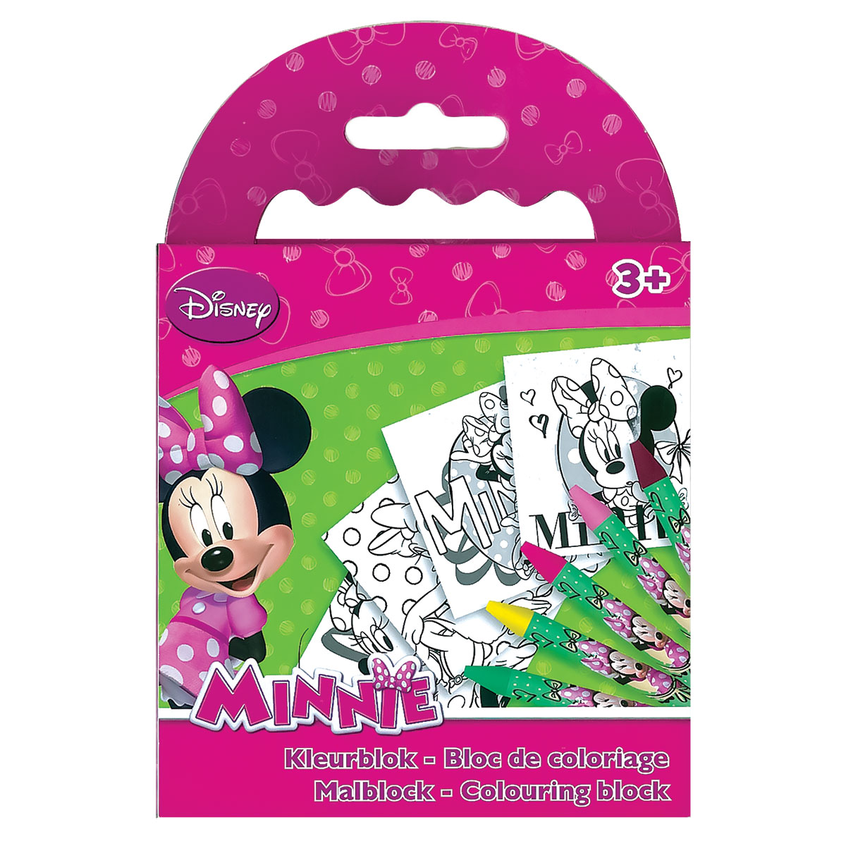 Minnie-livro 60 páginas colorir+5 lápis cera