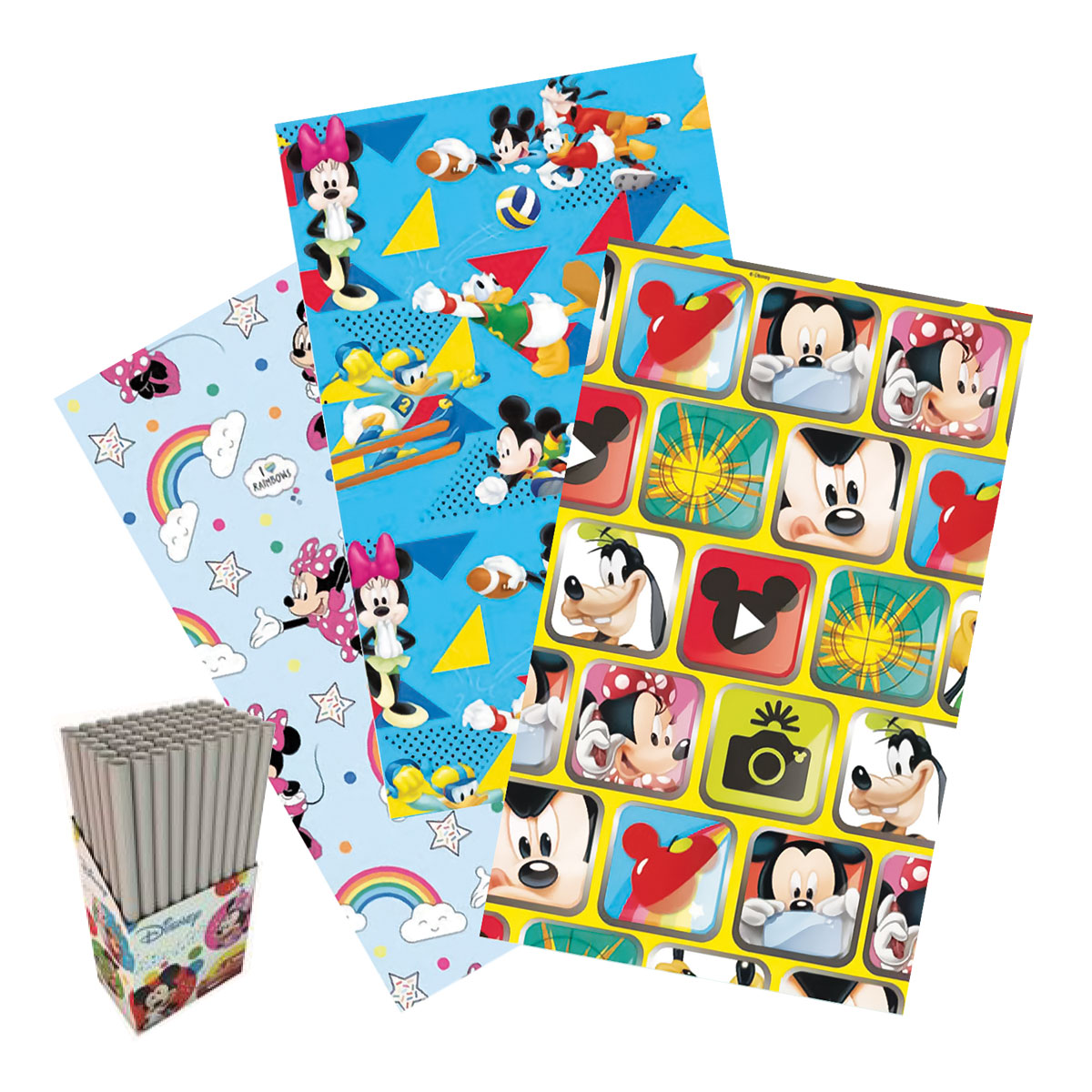 DISNEY-60 Rolos Papel embrulho - Papel Normal - 200x70cm