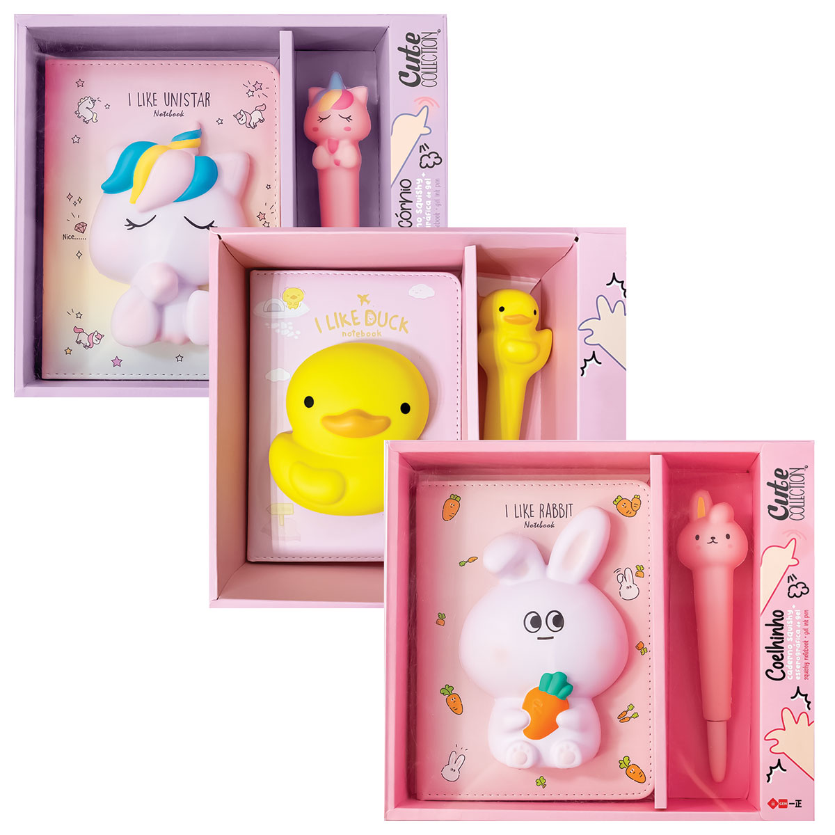 KITD_CUTIE CT-Set Caderno+Caneta Squishy em Cx Presente