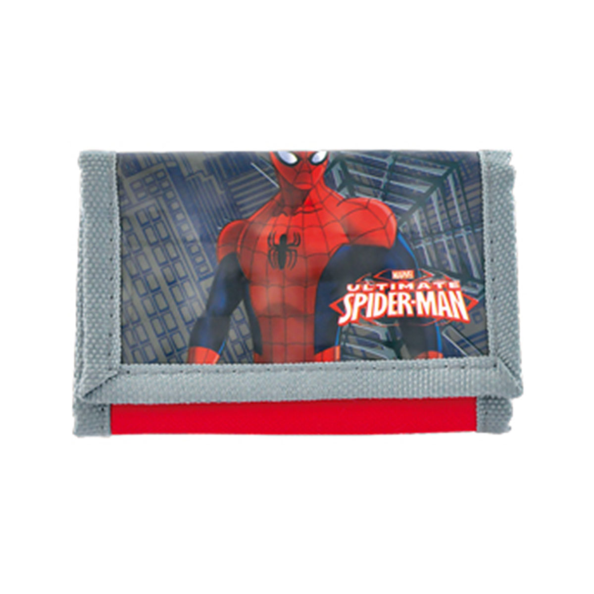 Spiderman city-Carteira c/ Fecho em Velcro 13x10x1cm