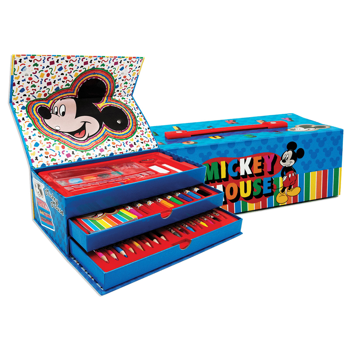 MICKEY-Conjunto para Colorir de 52 pcs c/ 3 niveis