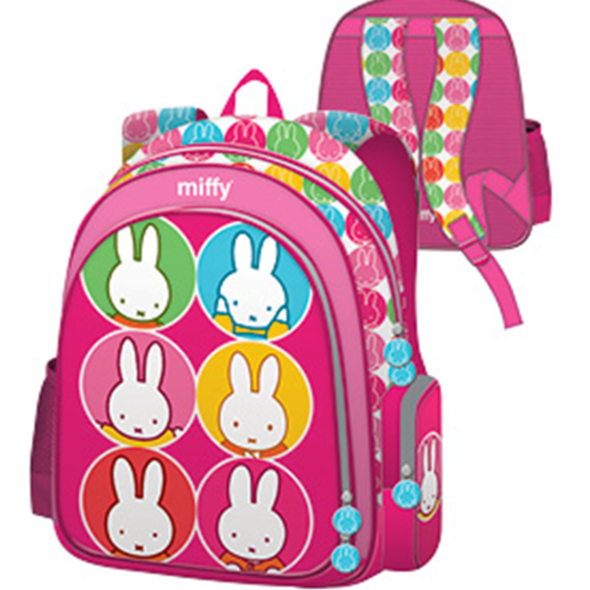 MIFFY REPEAT- Mochila c/ 2 bolsos laterais 30x40x16cm