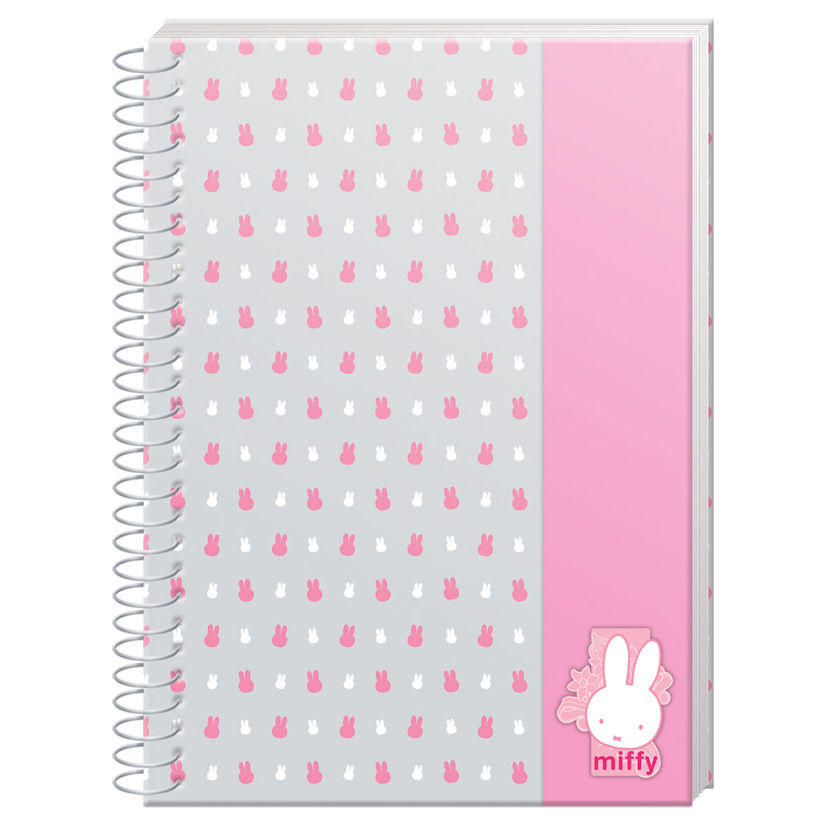 MIFFY ST TEEN-Caderno A4 capa dura linhas espiral 100 fls