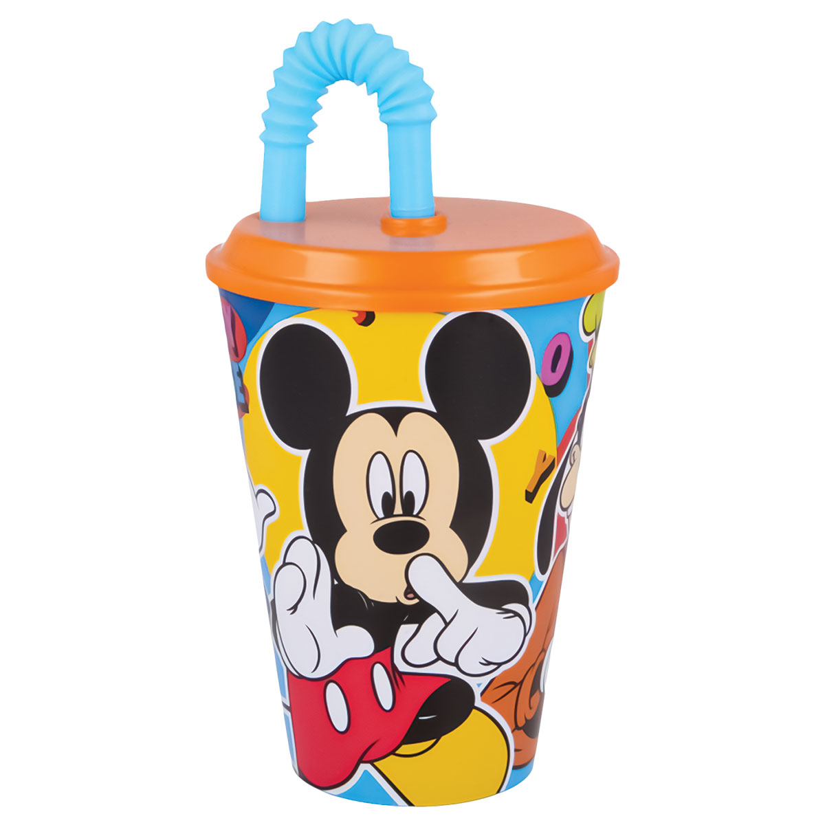 MICKEY-Copo Reutilizável PP com Palhinha 430ml