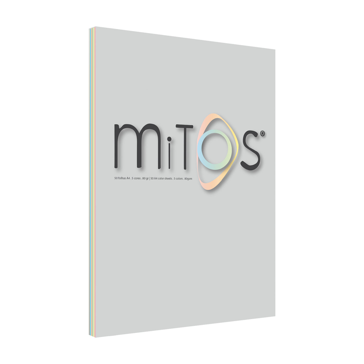 Mitos - Bloco A4 50 folhas coloridas 5 cores 80gr