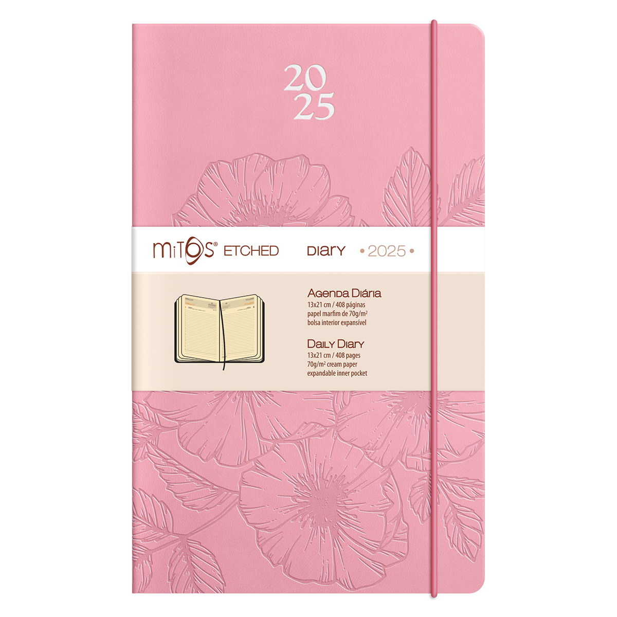 MITOS ETCHED-Agenda Diaria (13x21cm-P18) papel marfim